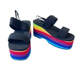 Madden Girl Keeli Platform Sandals Womens Size 8 New Heel Height 3.5”